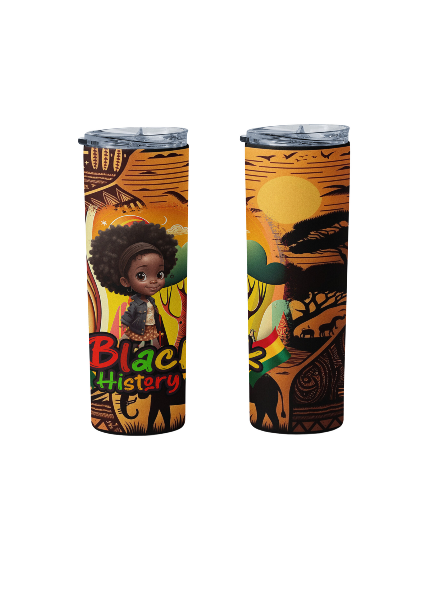 Young Girl Black History Tumbler