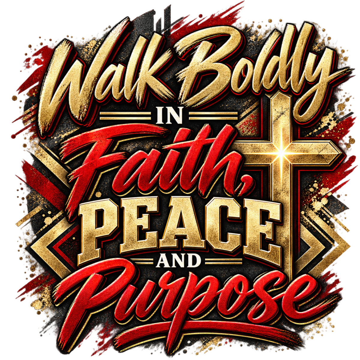 Walk Boldly in Faith Red -DL