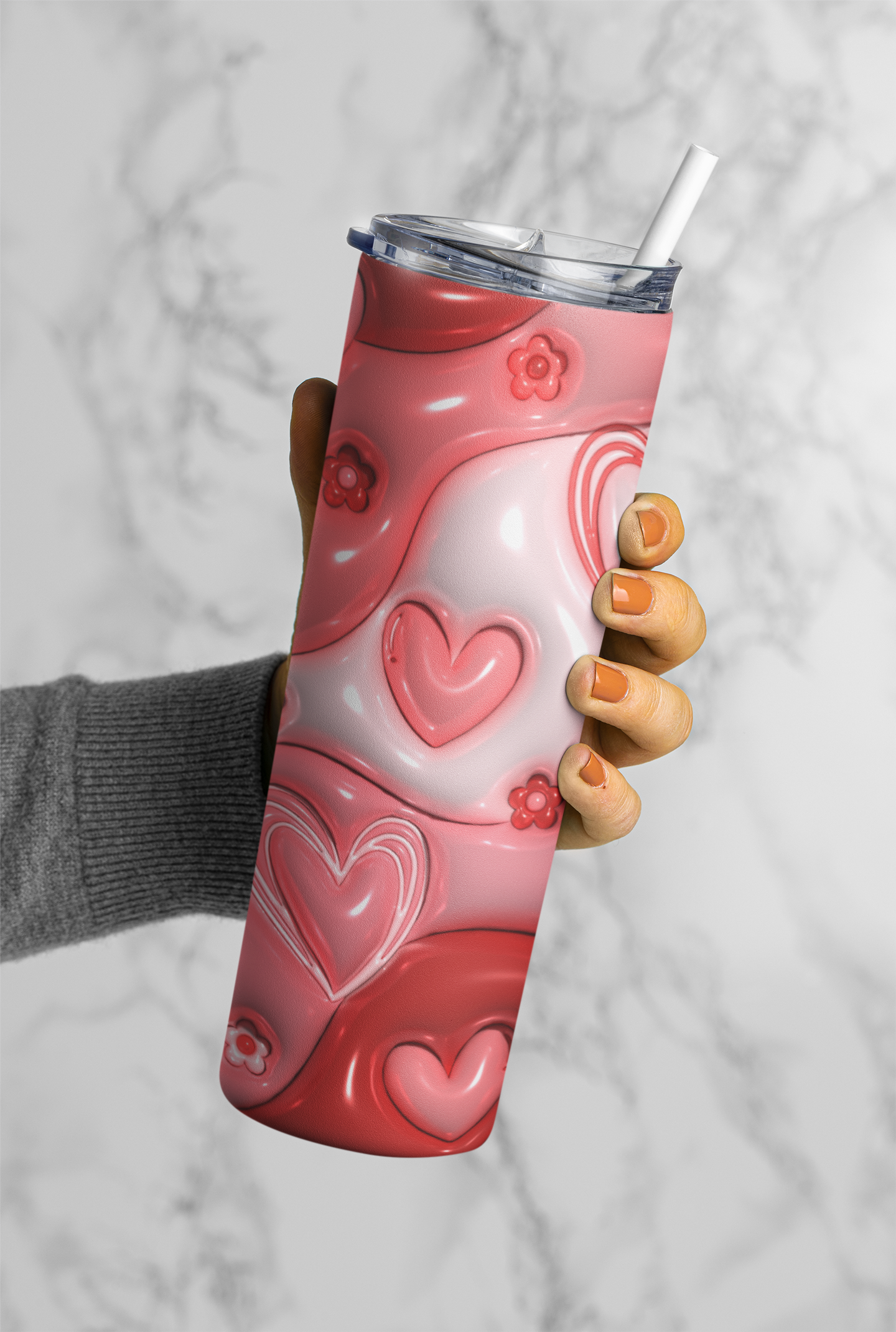 Hearts 3D Tumbler